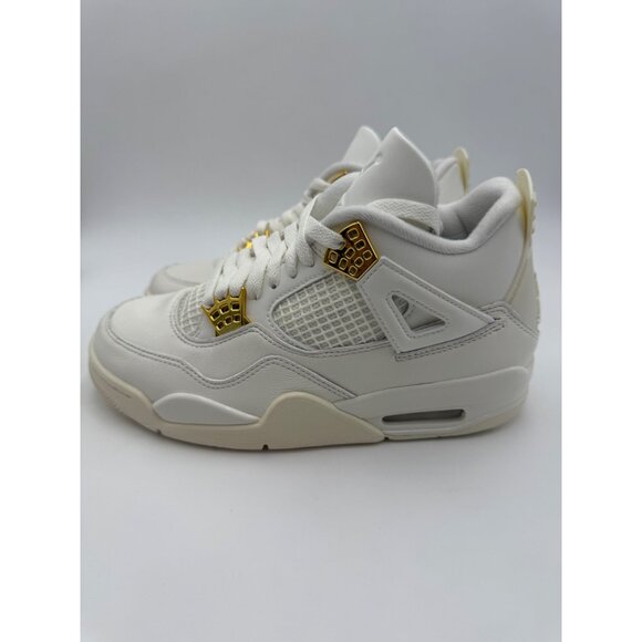 Size 7 - Air Jordan 4 Retro Metallic Gold (Women's) - Picture 3 of 10